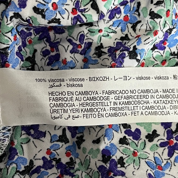 Zara Floral Multi Color Floral Maxi Dress With Front Slit Size Medium 8741064 - Picture 11 of 12